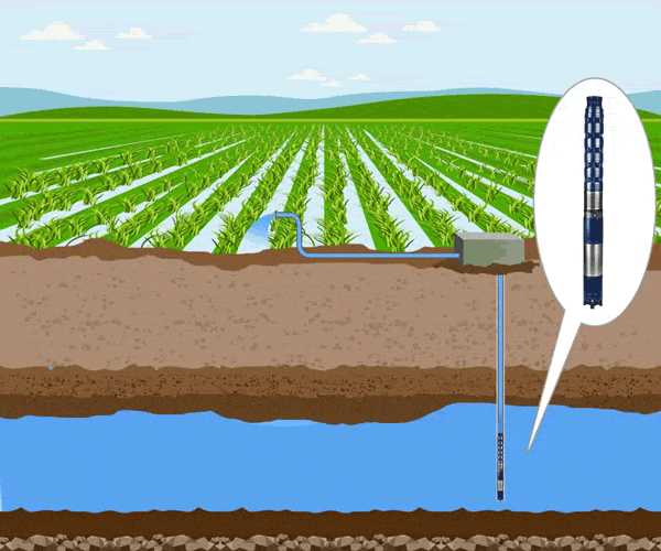 پمپ آب کشاورزی شناور (چاه عمیق)