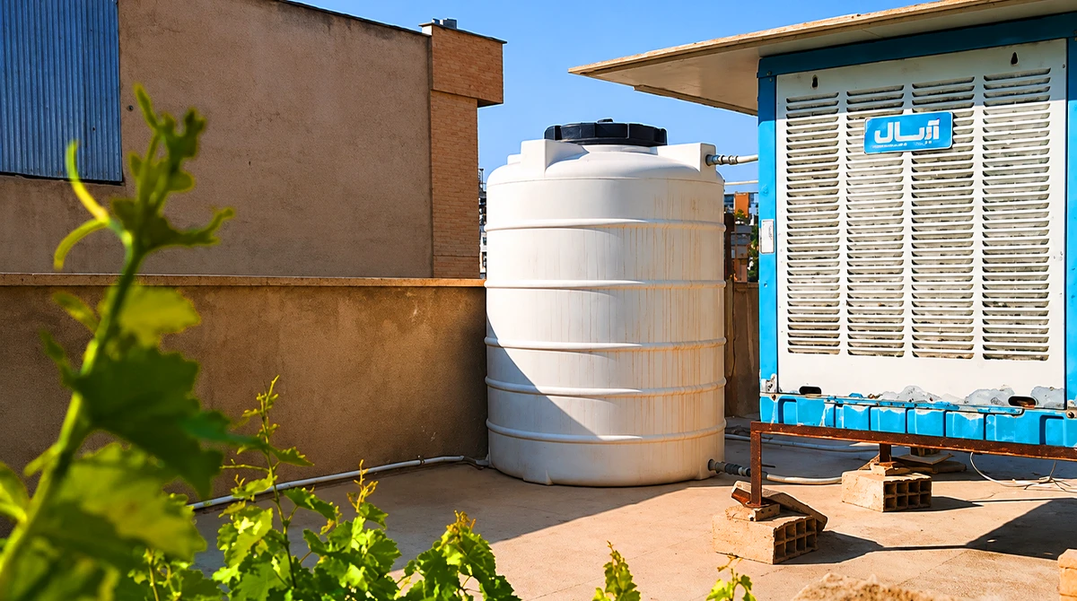 install water tank before pump1